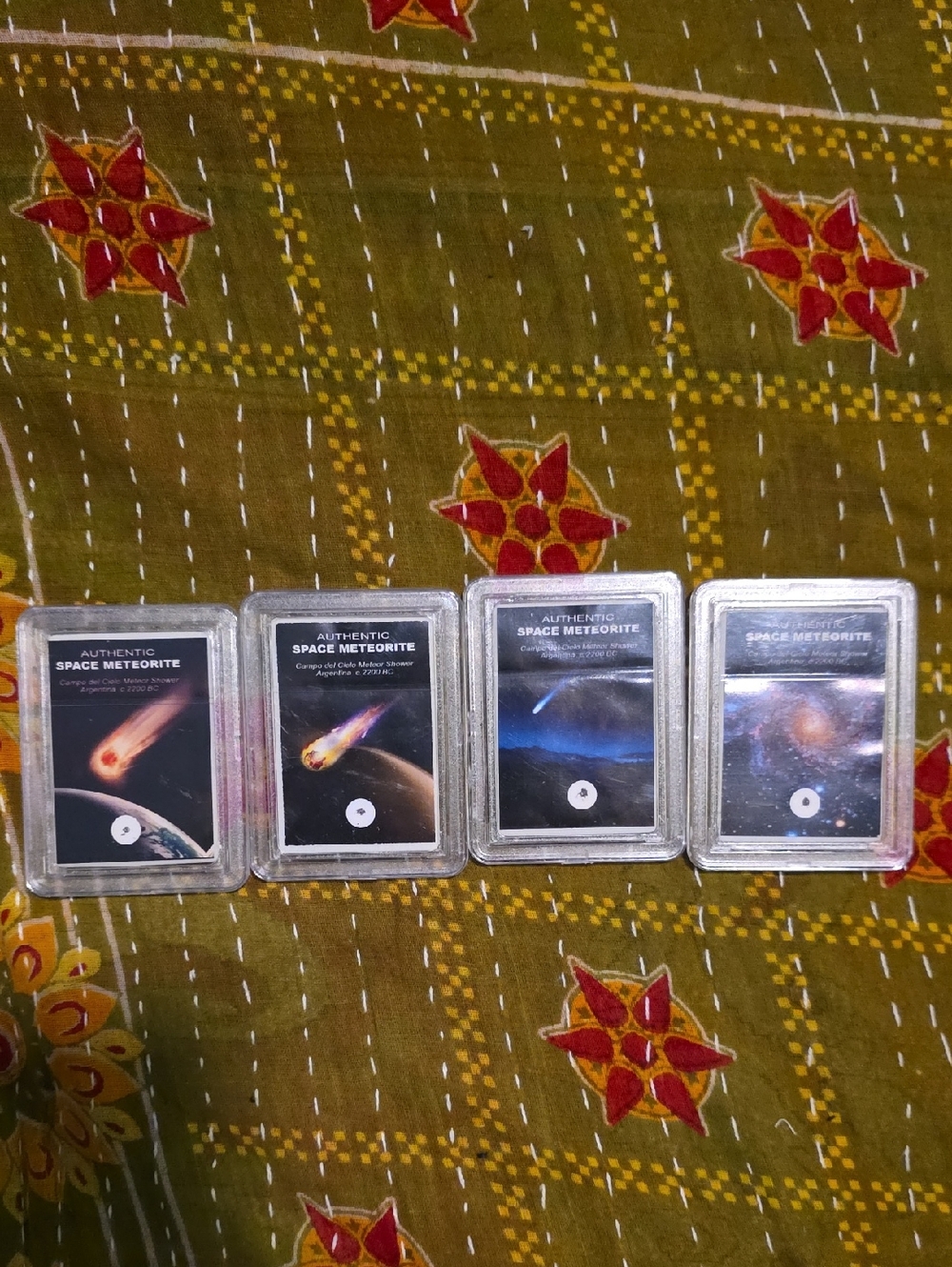 Authentic Space Meteorite Collectible Cards - Black & Blue Artwork